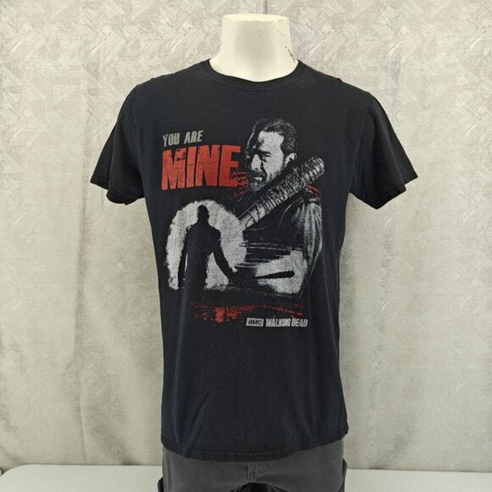 The Walking Dead Shirt Mens Large Black Graphic Print Negan Lucille You Are Mine